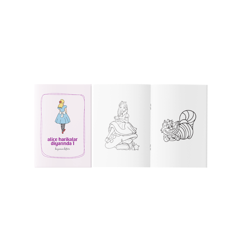 Alice Harikalar Diyarında Boyama Kitabı 1
