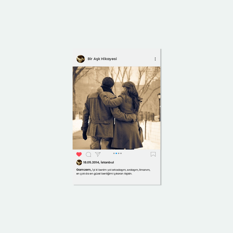 Kişiye Özel Instagram Anı Kartı – 4 Adet
