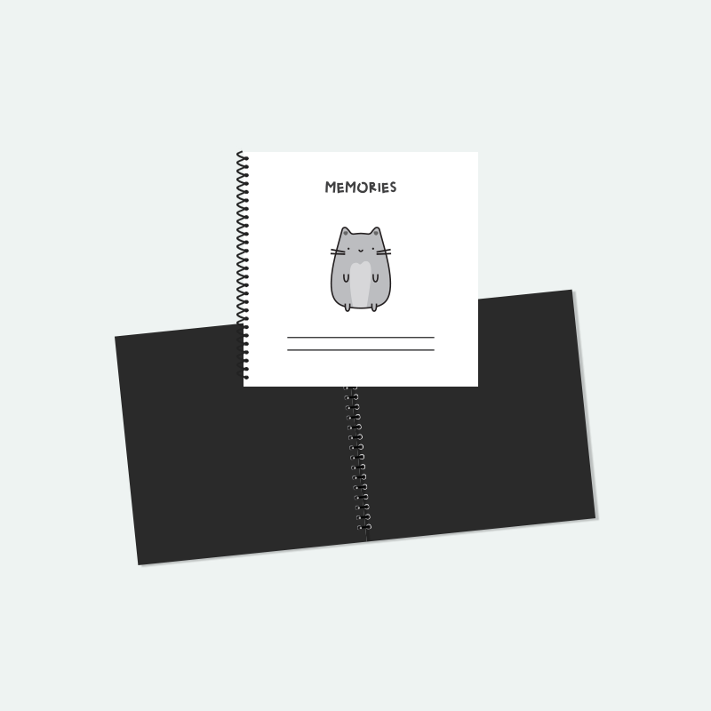 Mutlu Anlar Sevimli Kedi Anı Defteri