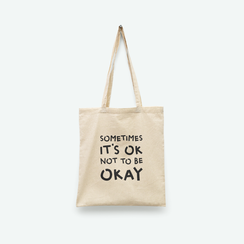 It’s Okay Baskılı Tote Bez Alışveriş Çantası