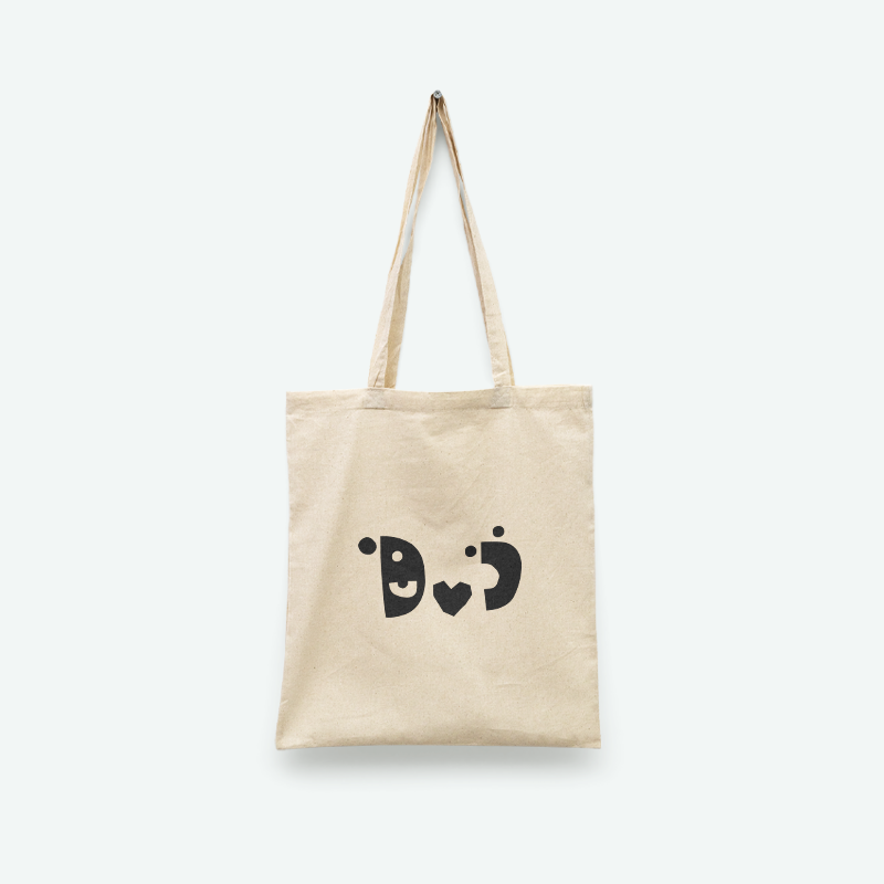 Soyut Desen Baskılı Tote Bez Alışveriş Çantası