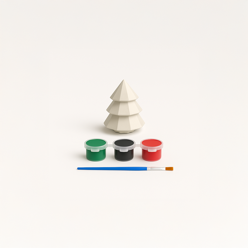 Mini Çam Ağacı Beton Taş Boyama Seti