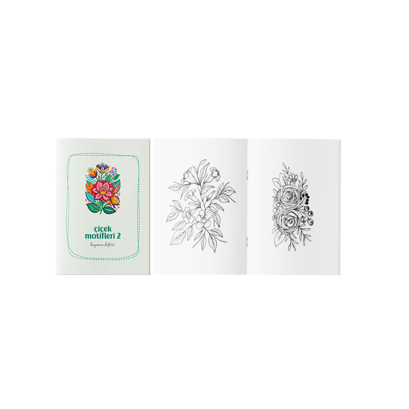 Çiçek Motifleri Boyama Kitabı 2