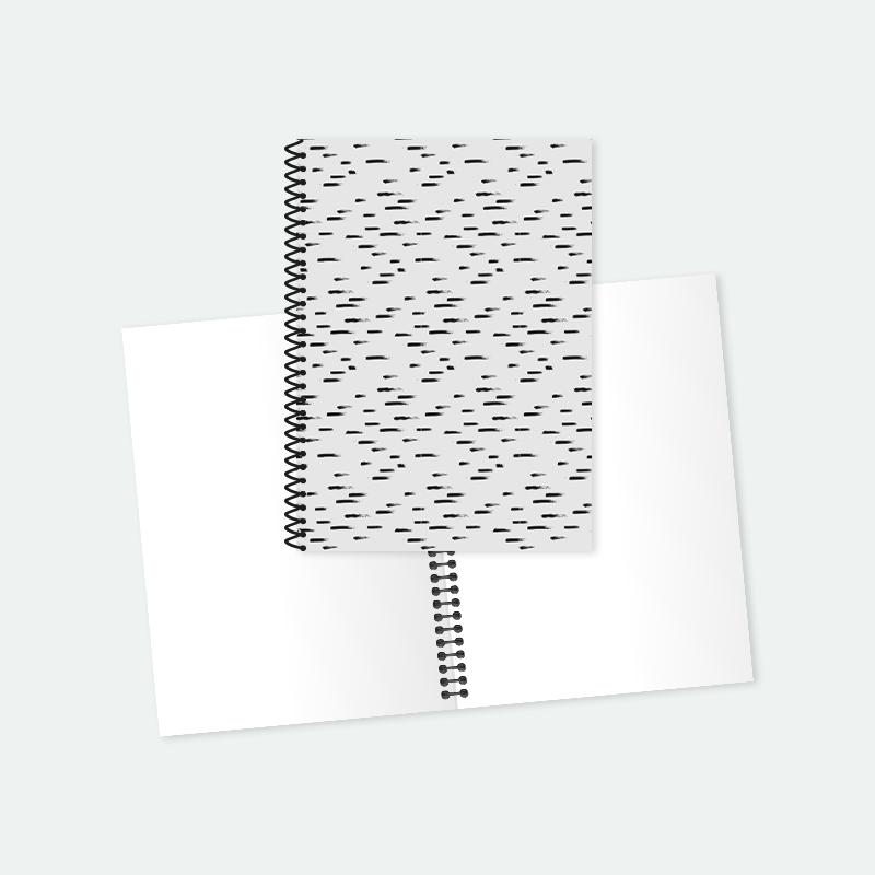 Düzensiz Çizgiler Helezon Spiralli A5 Not Defteri