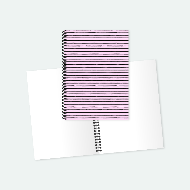 Çizgiler Helezon Spiralli A5 Not Defteri