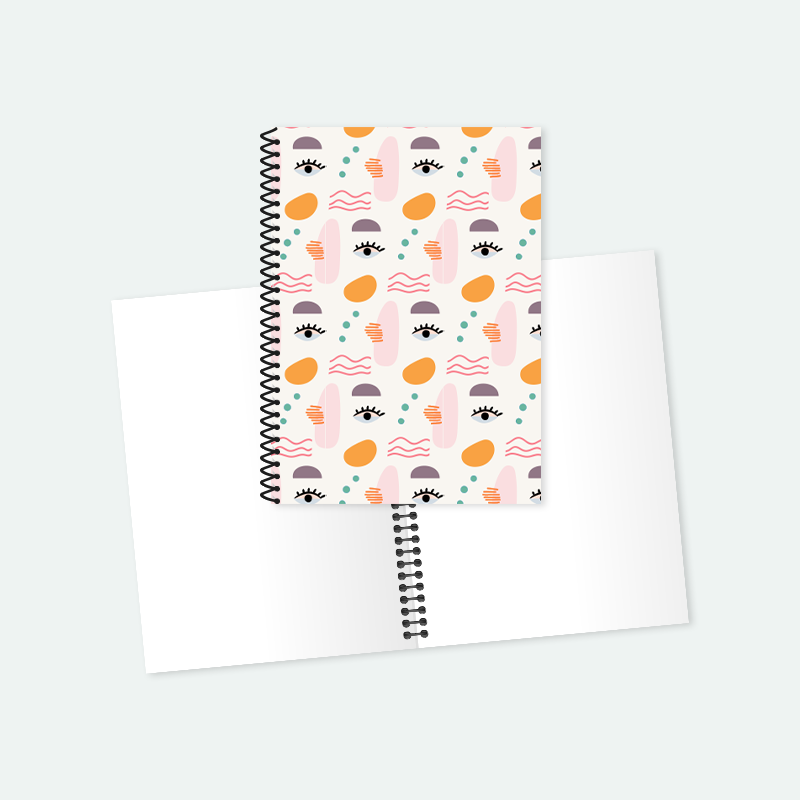 Soyut Desen Spiralli A5 Not Defteri