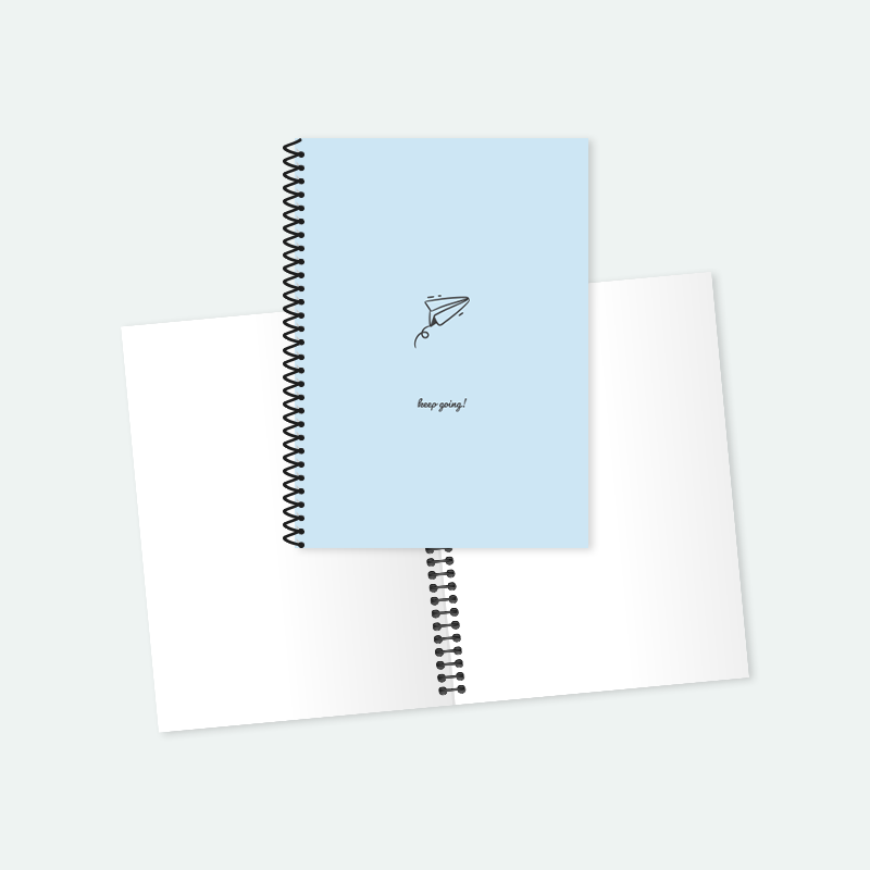 Kağıt Uçak Spiralli A5 Not Defteri