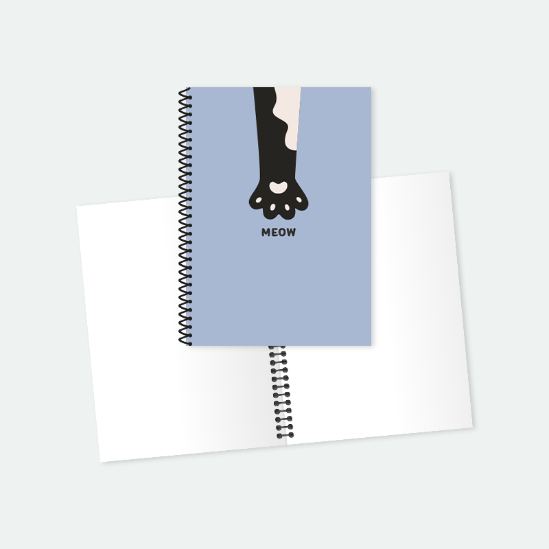 Sevimli Pati Helezon Spiralli A5 Not Defteri