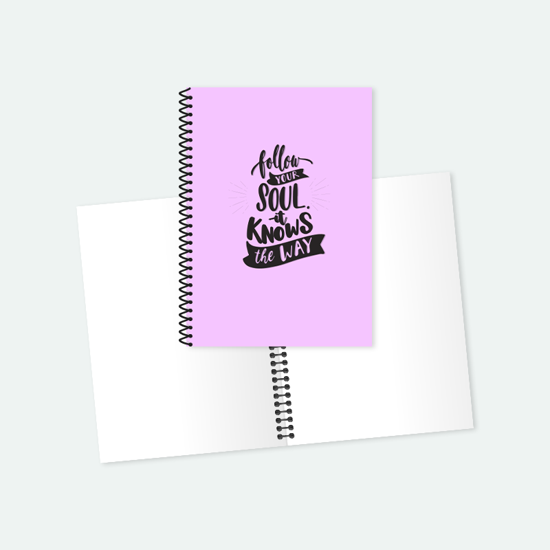 Motto Baskılı Helezon Spiralli A5 Not Defteri