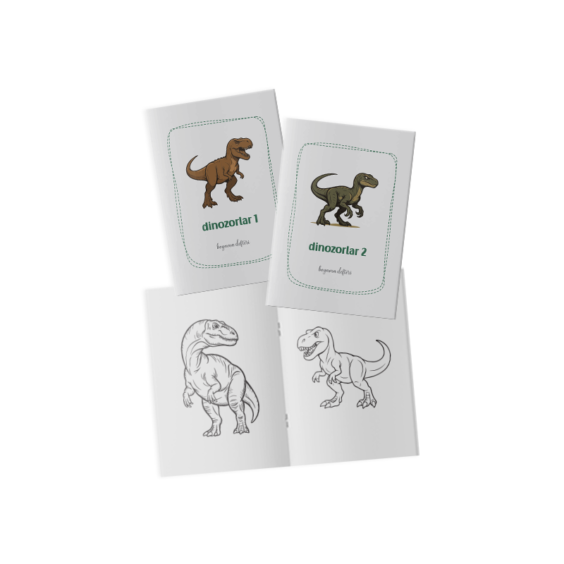 Dinozorlar Boyama Kitabı 2’li Set