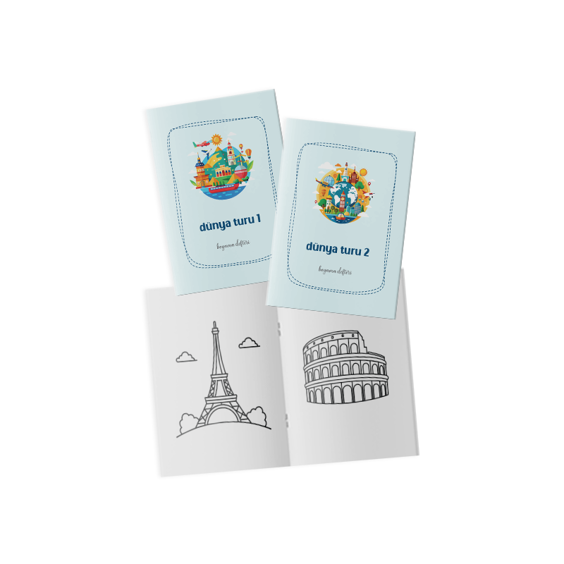 Dünya Turu Boyama Kitabı 2’li Set