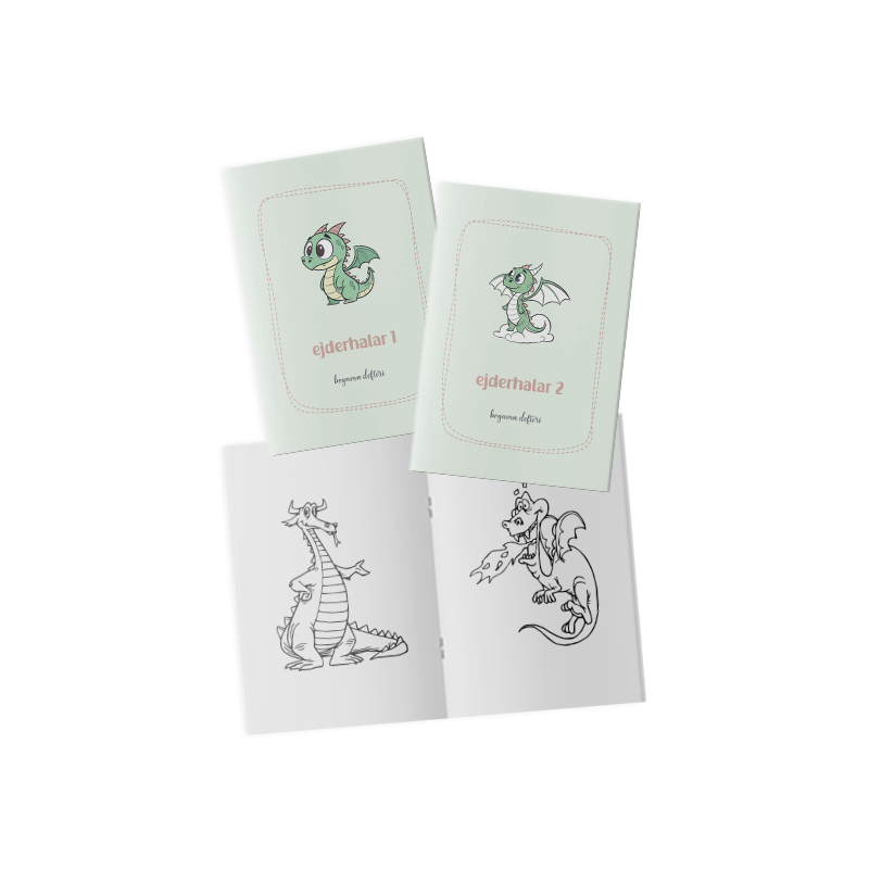 Ejderhalar Boyama Kitabı 2’li Set