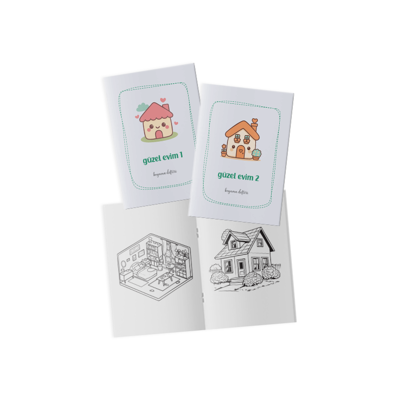 Güzel Evim Boyama Kitabı 2’li Set