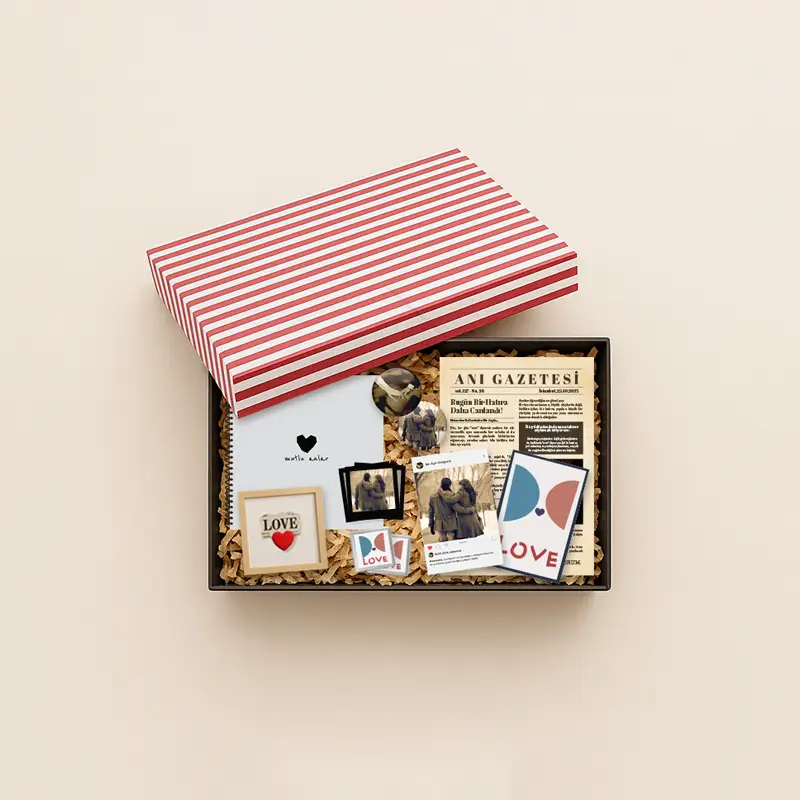 Yılbaşı, Doğum Günü, Tebrik ve Özel Günler İçin Konsept Özelleştirilebilir Anı Hediye Kutusu