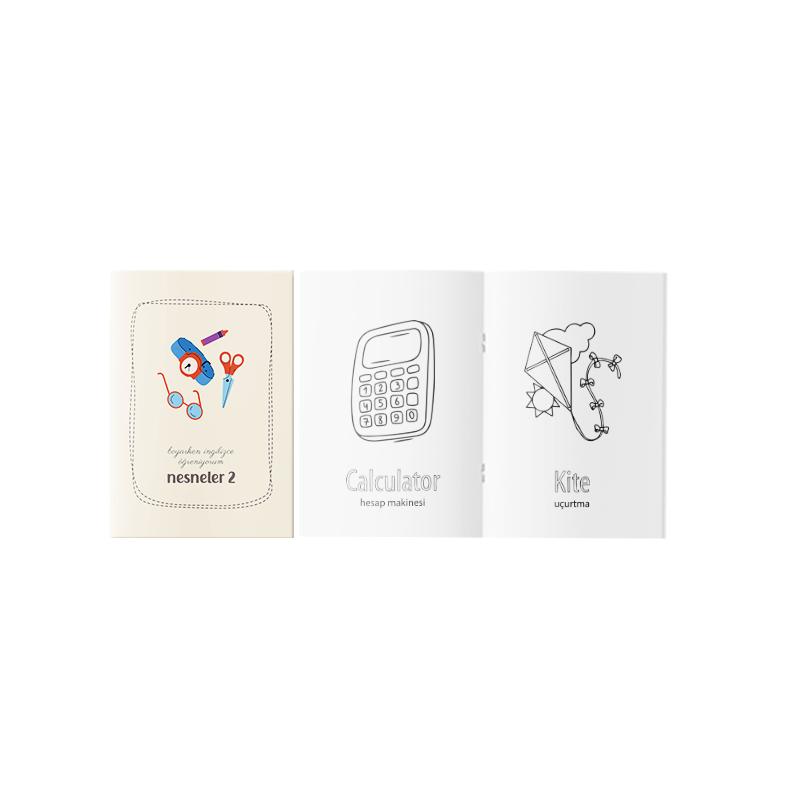 Boyarken İngilizce Öğreniyorum – Nesneler Etkinlik Boyama Kitabı 2