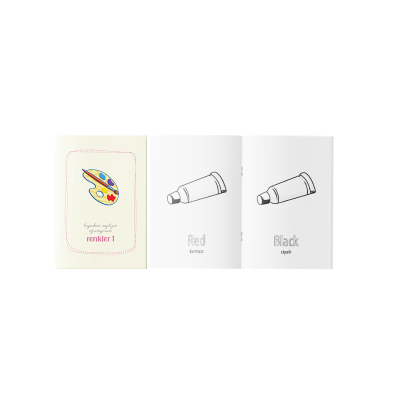 Boyarken İngilizce Öğreniyorum – Renkler Boyama Kitabı 1