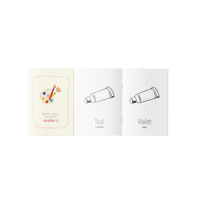 Boyarken İngilizce Öğreniyorum – Renkler Boyama Kitabı 2