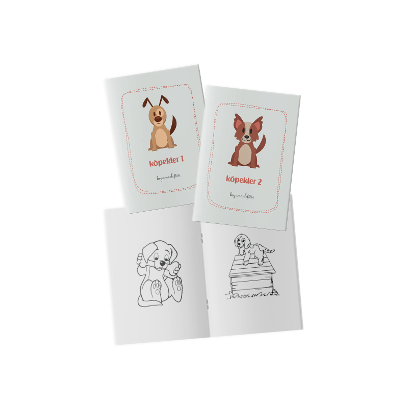 Köpekler Boyama Kitabı 2’li Set