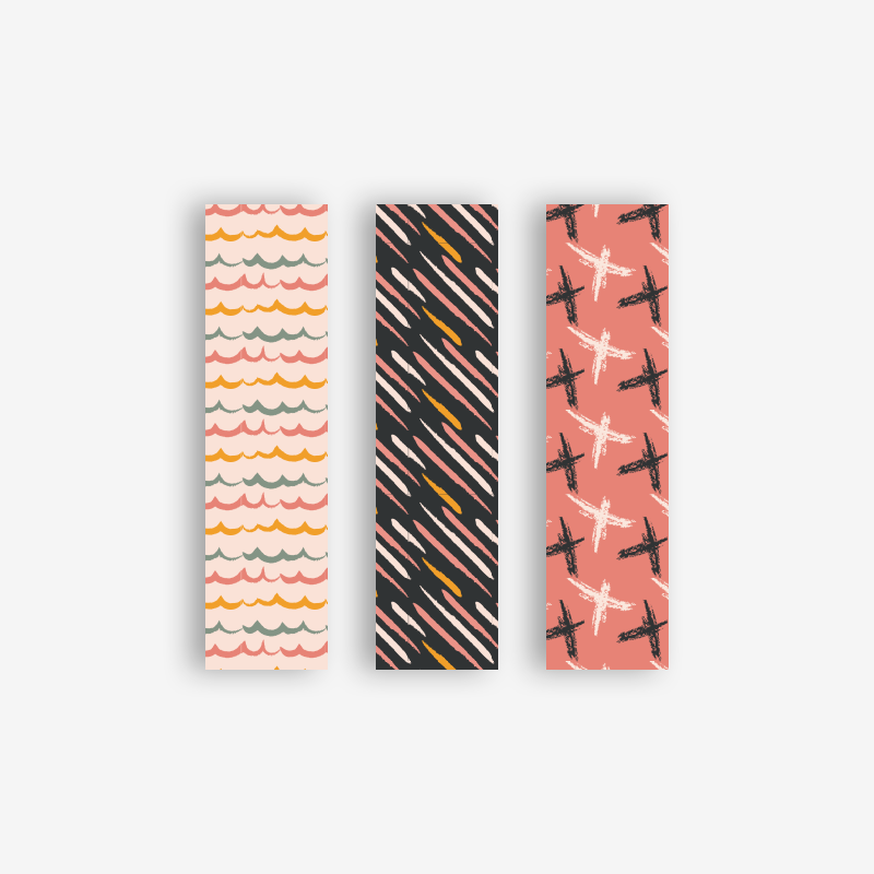 Soyut Desenler Kitap Ayracı 3’lü Set