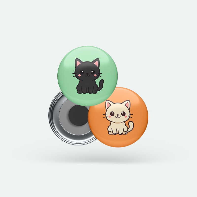 Sevimli Kediler 2’li Buton Magnet Seti
