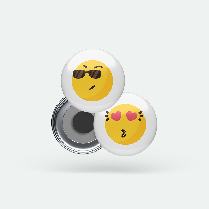 Emojiler 2’li Buton Magnet Seti