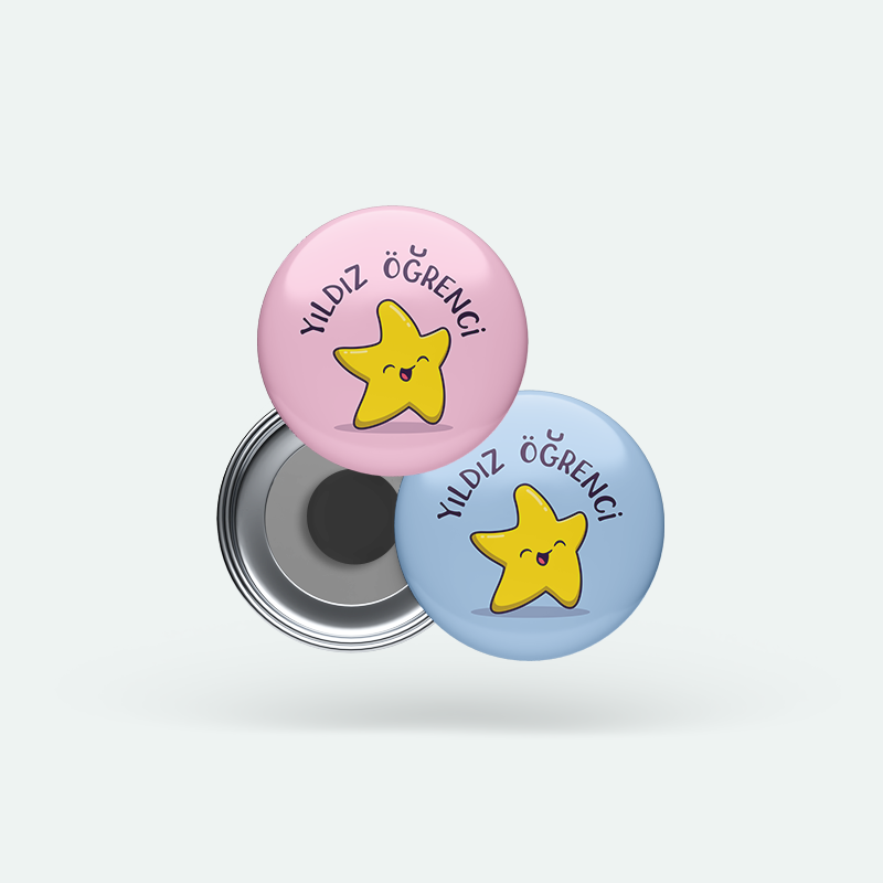Yıldız Öğrenci 2’li Buton Magnet Seti