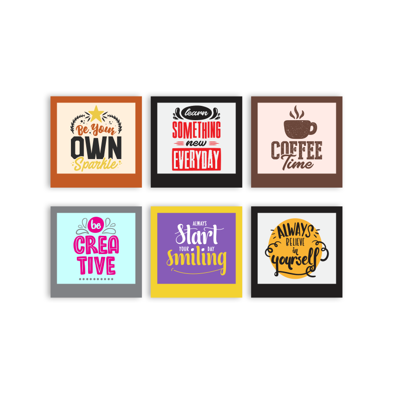 Motivasyon Yazılı Mini 6’lı Kart Seti