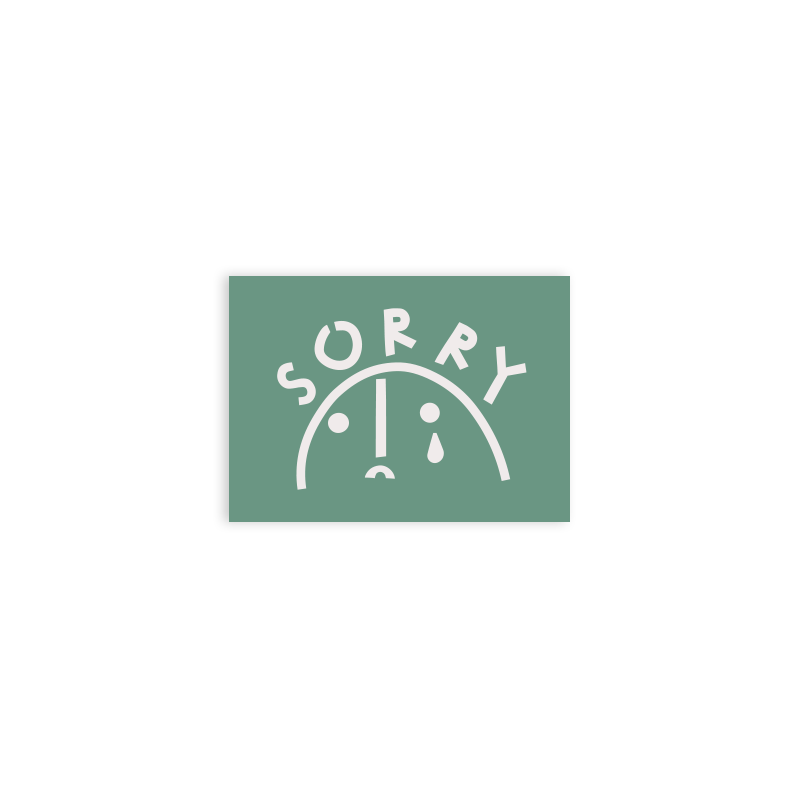Sorry / Özür Motivasyon Kartı