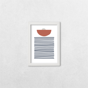 Minimal Tasarım 1 Çerçeveli Tablo – 13×18 cm Beyaz