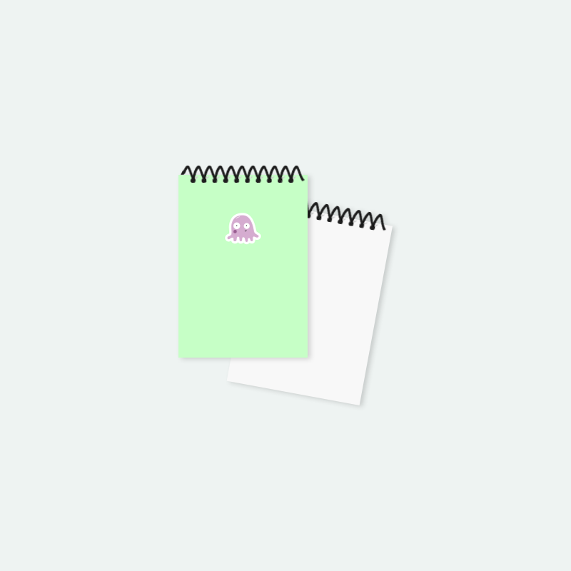 Sevimli Ahtapot Mini Not Defteri