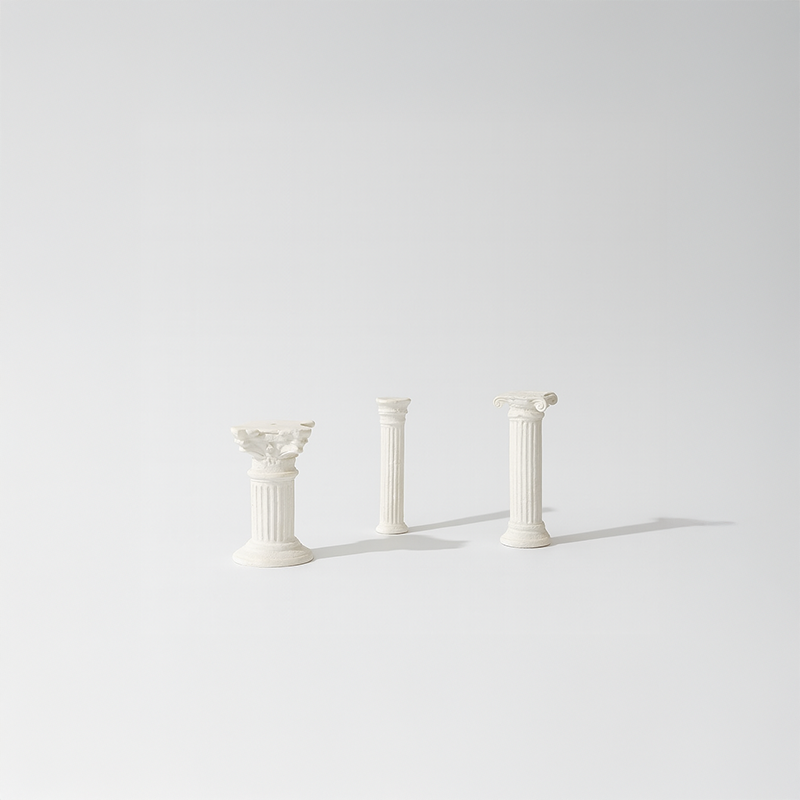 Dekoratif Beton Antik Yunan Stun Biblo Seti