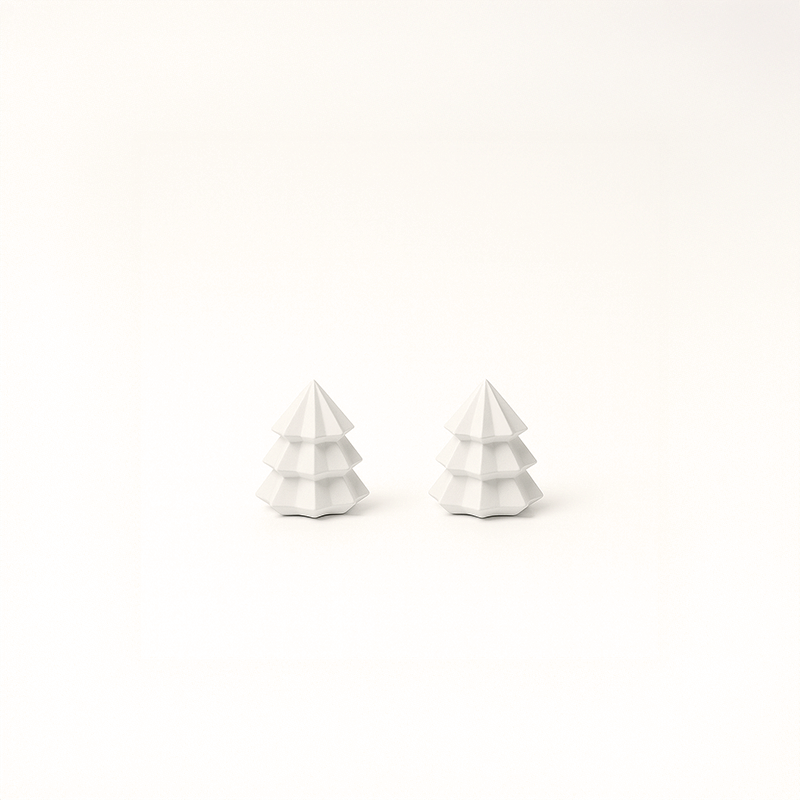 Dekoratif Beton Mini Yılbaşı Çam Ağacı 2’li Set