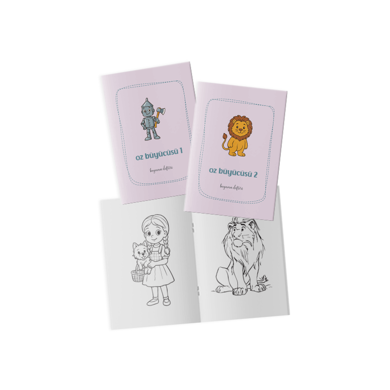 Oz Büyücüsü Boyama Kitabı 2’li Set