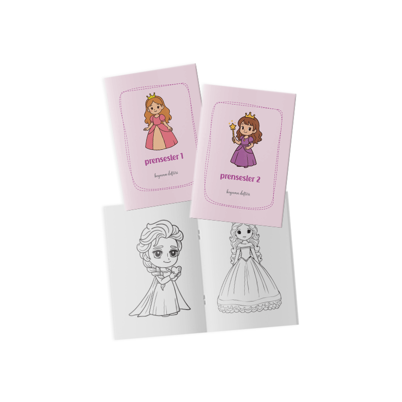 Prensesler Boyama Kitabı 2’li Set