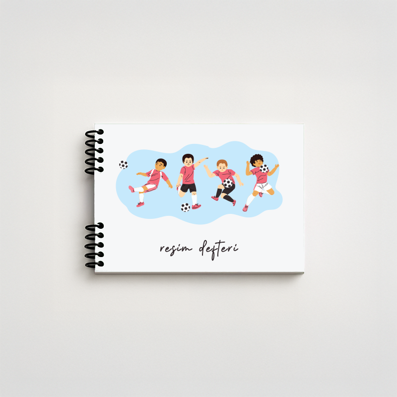 Futbol Spiralli Resim Defteri