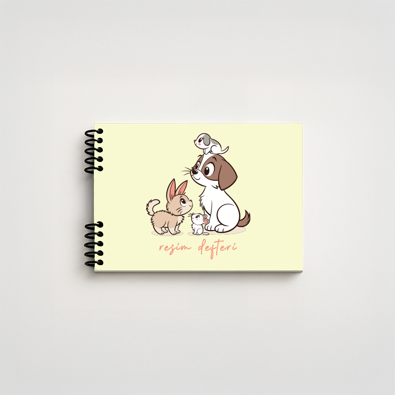 Şirin Hayvanlar 2 Spiralli Resim Defteri