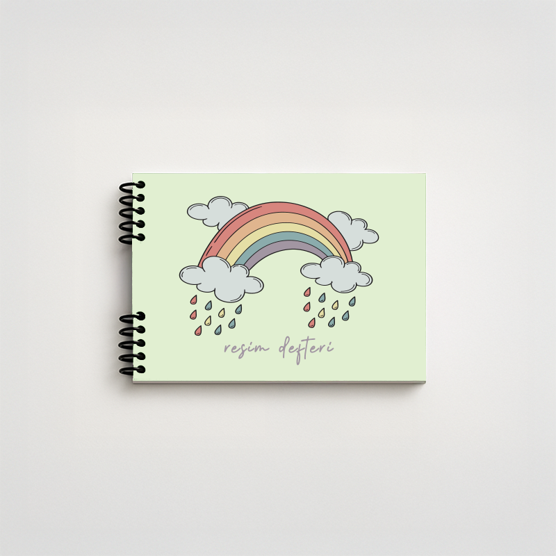 Gökkuşağı Spiralli Resim Defteri