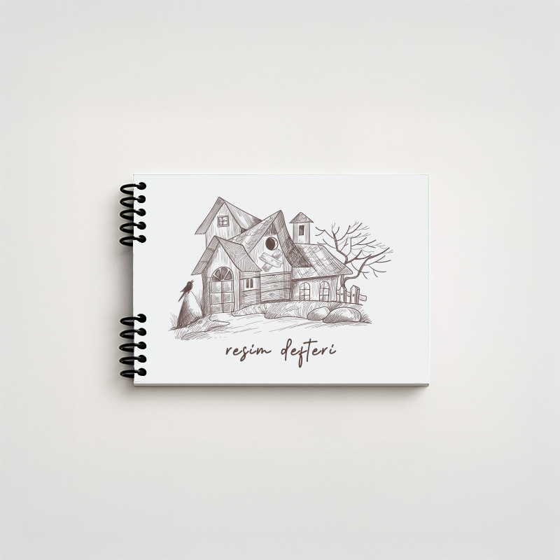Çiftlik Evi Spiralli Resim Defteri