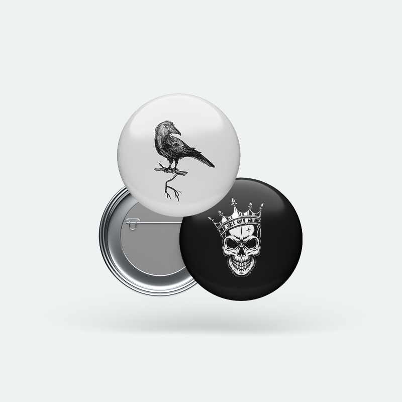 Kurukafa ve Karga 2’li Buton Rozet Seti