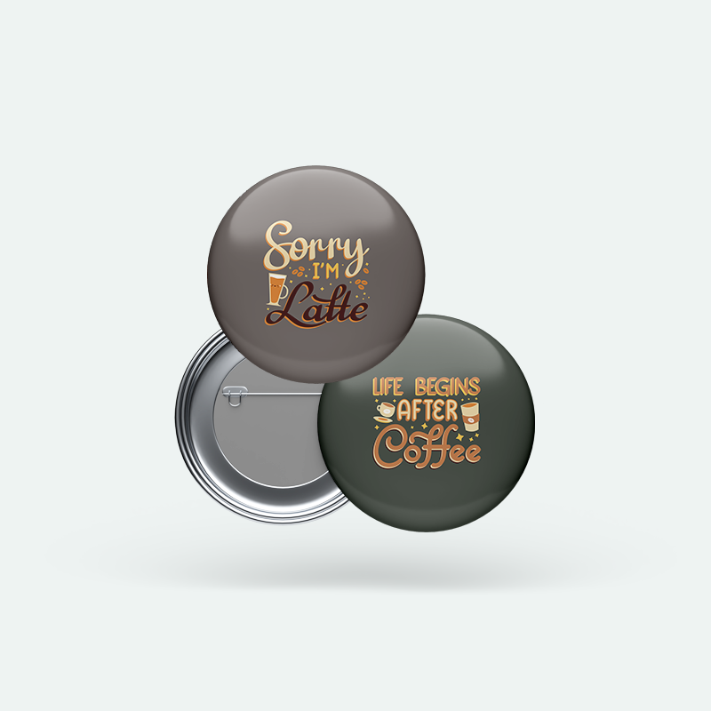 Kahve 2’li Buton Rozet Seti