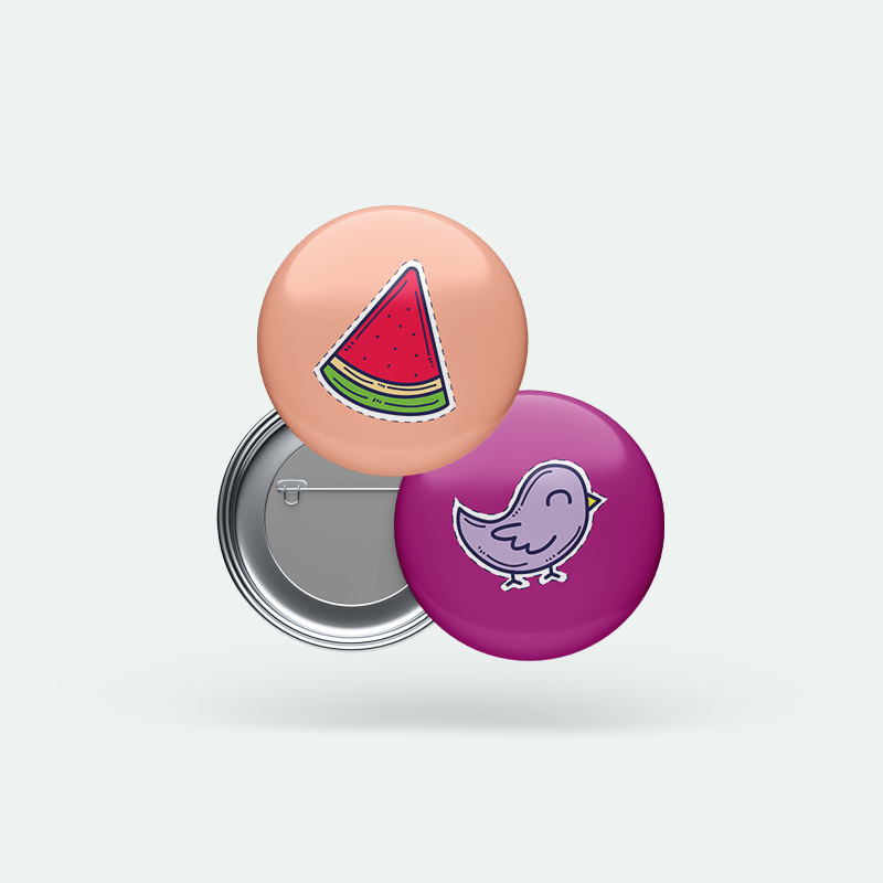 Yaz Temalı 2’li Buton Rozet Seti