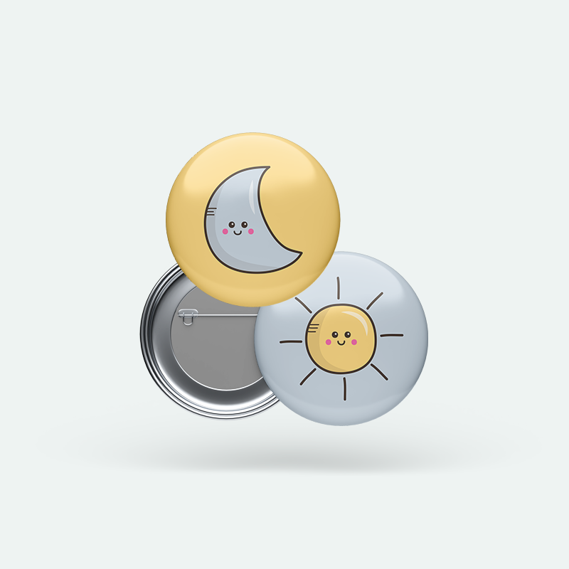 Ay ve Güneş 2’li Buton Rozet Seti