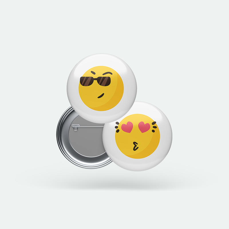 Emojiler 2’li Buton Rozet Seti