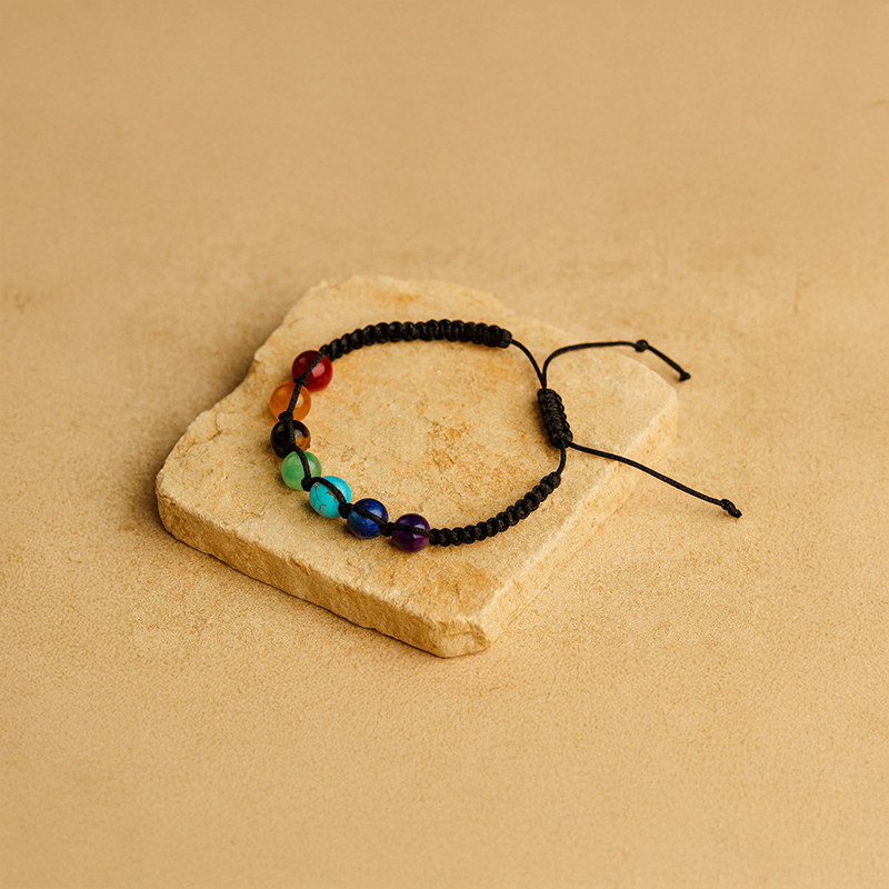 Çakra Doğal Taş Makrome Örgülü Bileklik