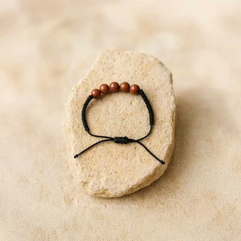 Yıldız Taşı Doğal Taş Makrome Örgülü Bileklik