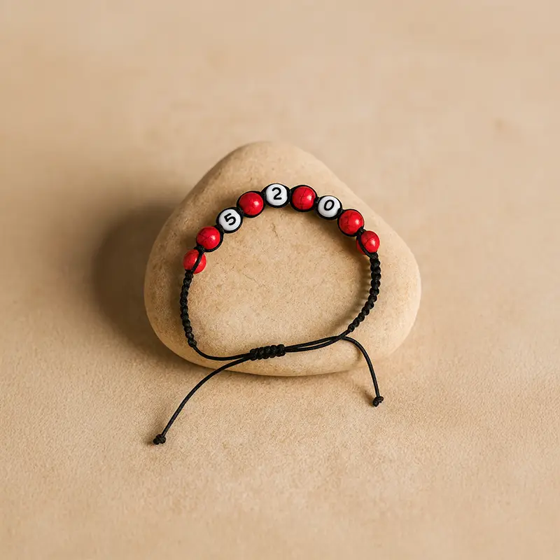 Havlit Doğal Taş Makrome 520 Şans Örgülü Bileklik