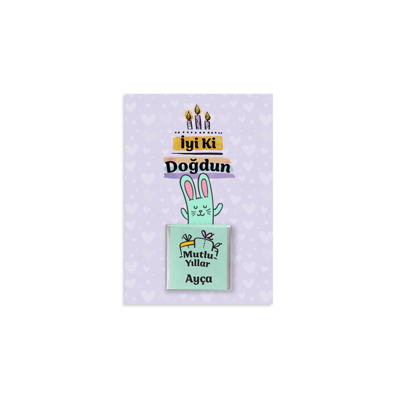 İyi Ki Doğdun Doğum Günü Çikolata Kart Seti – 20 Adet