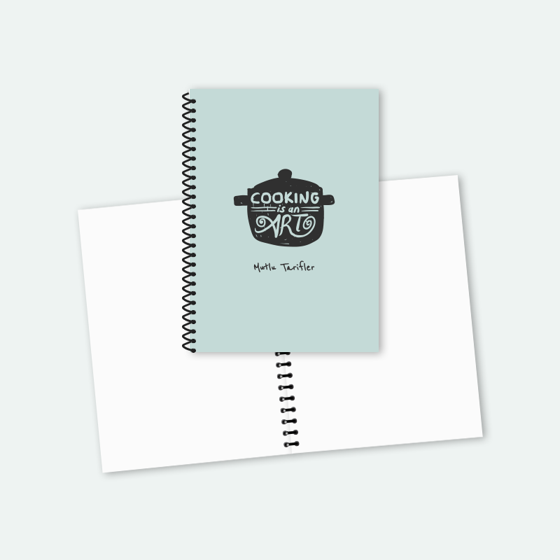 Mutlu Tarifler Tencere Baskılı Tarif Defteri