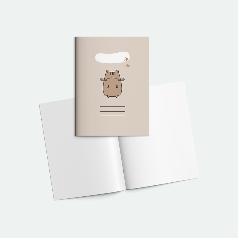 Sevimli Kedi Zımbalı A5 Not Defteri