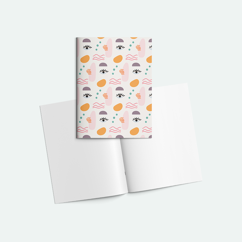 Soyut Desen Zımbalı A5 Not Defteri